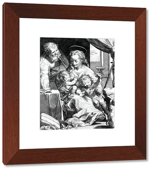 The Holy Family, engraved by Cornelis Cort, 1577 (engraving)