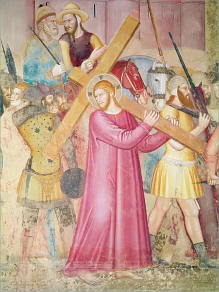 The Road to calvary, detail of Christ carrying the cross, c