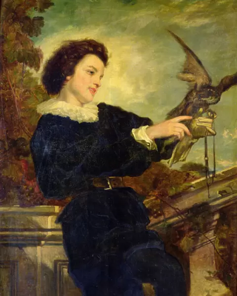 The Falconer (oil on canvas)