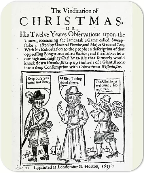 The Vindication of Christmas, 1653 (woodcut and letterpress)
