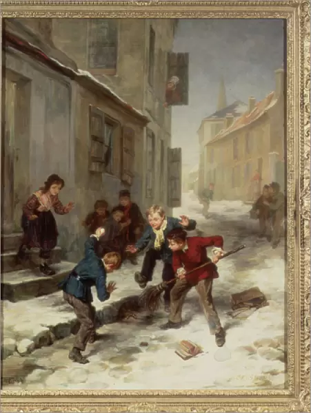 Children Chasing a Rat