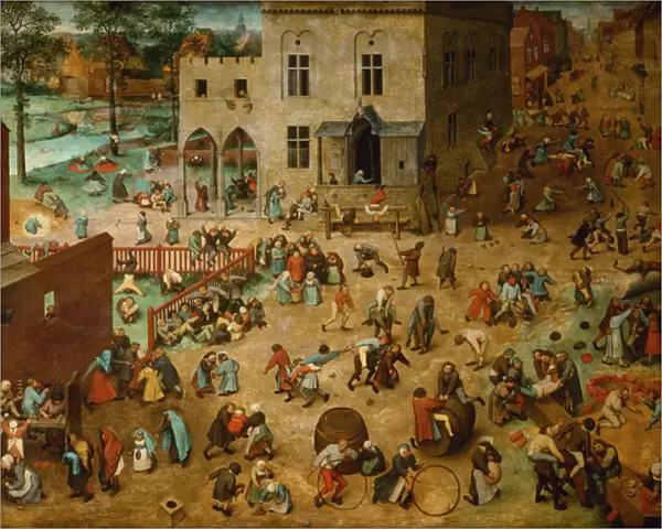 Childrens Games (Kinderspiele), 1560 (oil on panel)