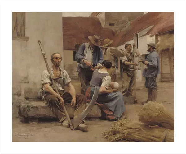 Paying the Harvesters, 1882 (oil on canvas)