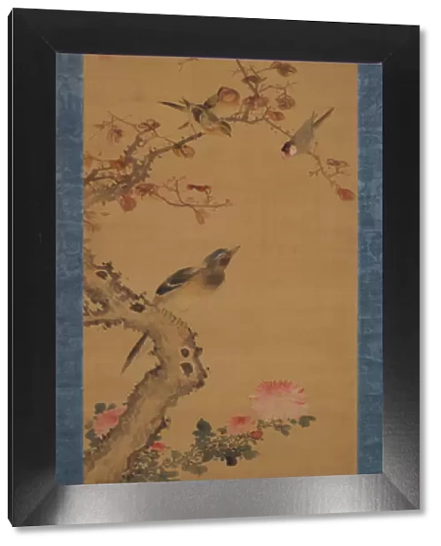 Birds, flowers and trees, c. 1800-22 (ink and colours on silk)