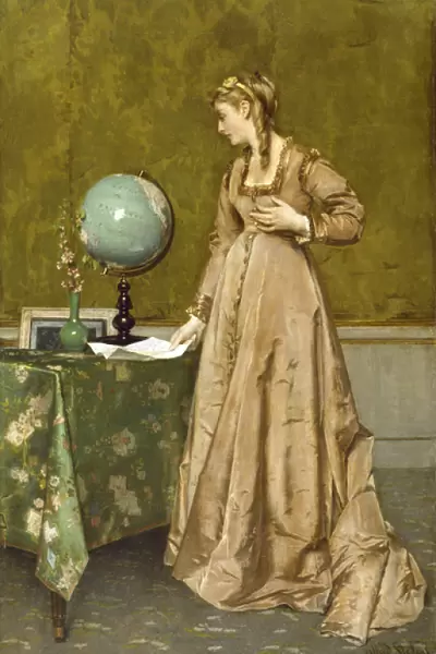 News from Afar, 1860s (oil on canvas)