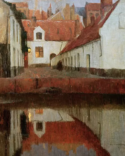 Little Town on the Edge of the Water, at Dusk, 1899 (oil on canvas)