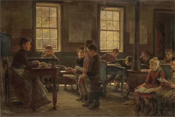 A Country School, 1890 (oil on canvas mounted on composition board)