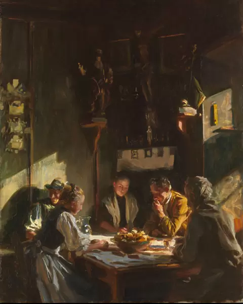 Tyrolese Interior, 1915 (oil on canvas)