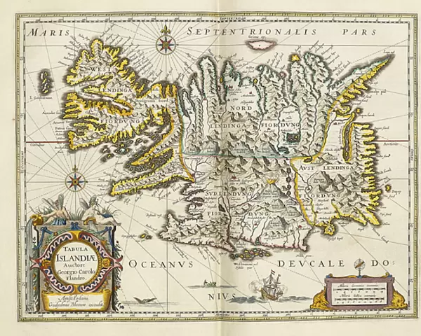 Map of Iceland, from Atlas Maior Sive Cosmographia Blaviana