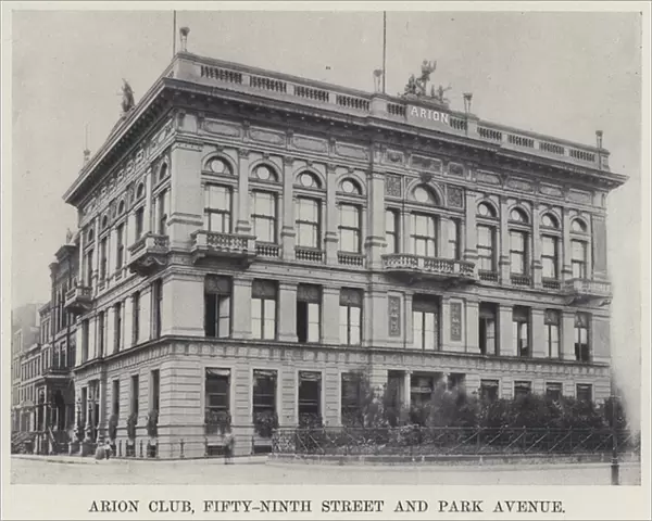 Arion Club, Fifty-Ninth Street and Park Avenue (b  /  w photo)