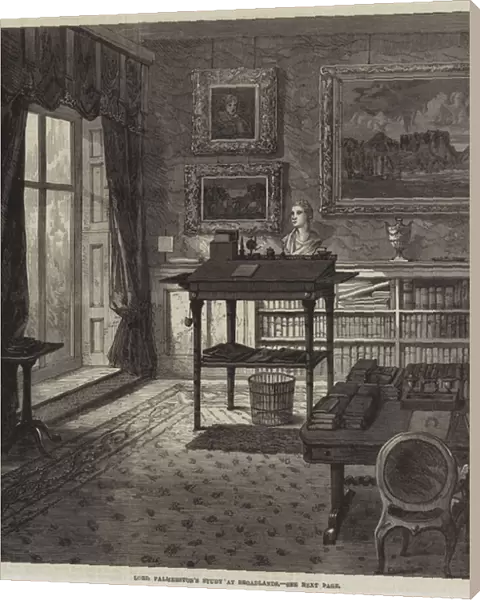 Lord Palmerstons Study at Broadlands (engraving)