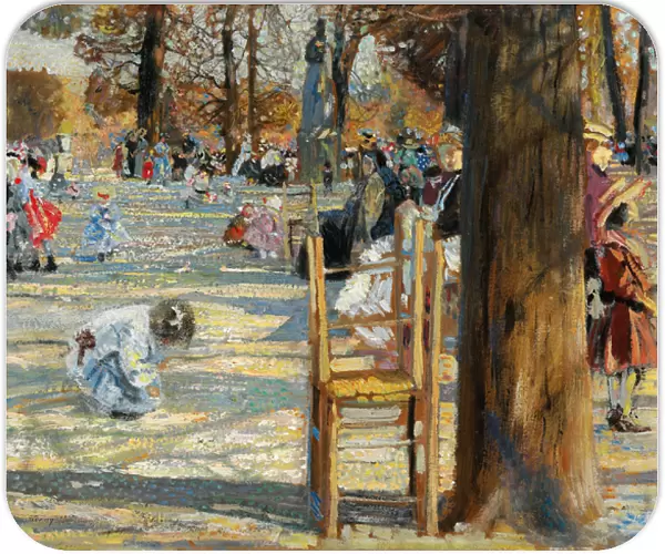 The Luxembourg Gardens in Spring, 1910 (oil on board)