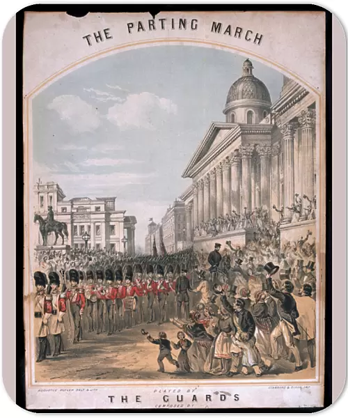 The Parting March, 1854 (colour litho)