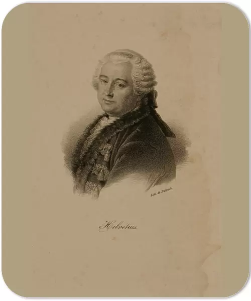 Portrait of Claude Adrien Helvetius (1715-71) (litho)