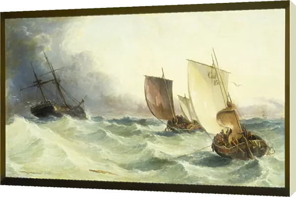 A Race for the Derelict, 1873 (oil on canvas)