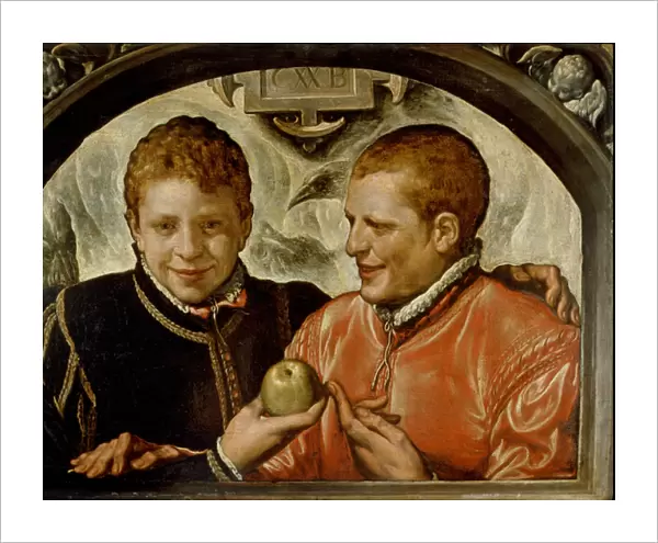 Two Young Men (oil on panel)