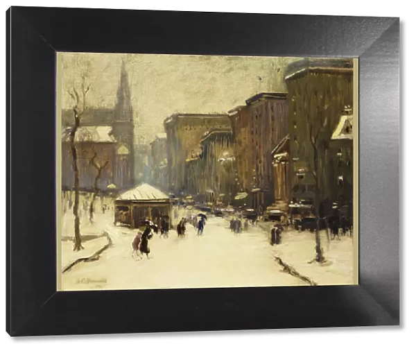 Park Street Church in Snow, 1913 (oil on canvas)