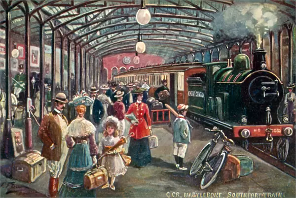 GCR, Marylebone, Southport Train (colour litho)