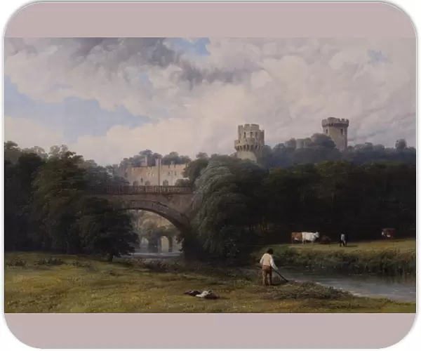 Warwick Castle from the River, 1842 (oil on canvas)