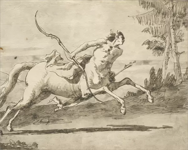 Galloping Centaur, c. 1755-65 (pen & brown ink with wash on paper)