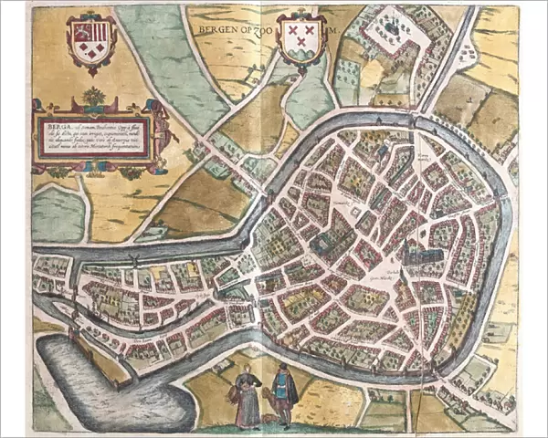 Berg Op Zoom, Netherlands (engraving, 1572-1617)