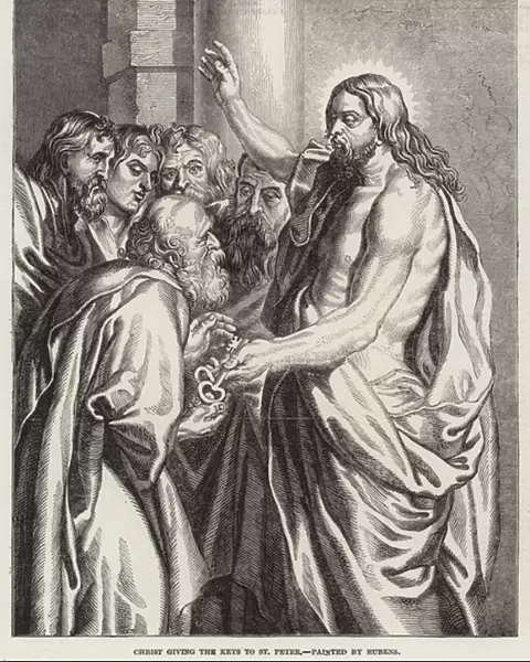 Christ giving the Keys to St Peter (engraving)