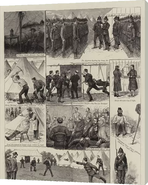 Volunteer Life in Camp at Aldershot (engraving)