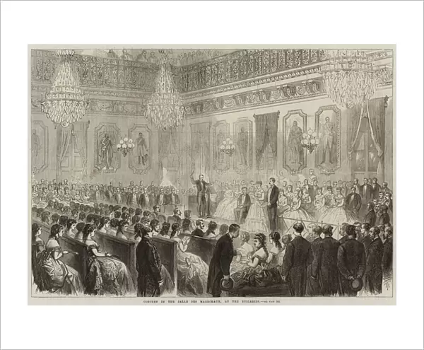 Concert in the Salle des Marechaux, at the Tuileries (engraving)