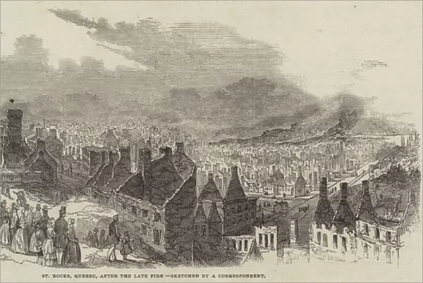 St Rocks, Quebec, after the Late Fire (engraving)