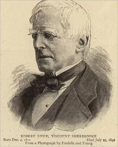 Robert Lowe, Viscount Sherbrooke (engraving)