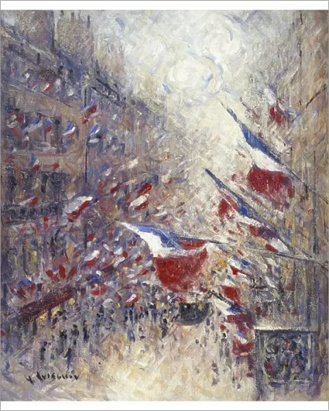 The Fourteenth of July in Paris, (oil on canvas)