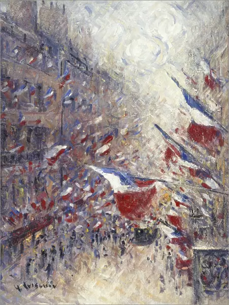 The Fourteenth of July in Paris, (oil on canvas)