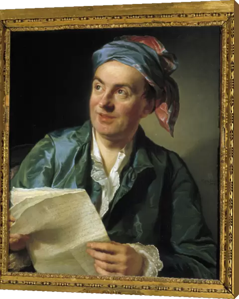 Portrait of Jean Francois Marmontel (1723-1799) Writer Painting by Alexandre Roslin