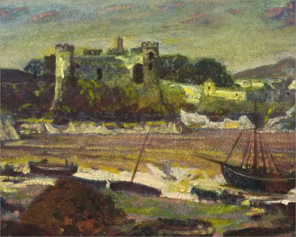 Laugharne Castle, Carmarthenshire (oil on canvas)