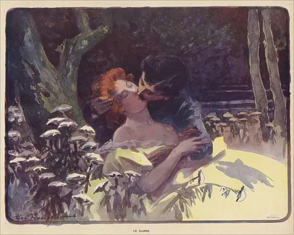 The Kiss (colour litho)