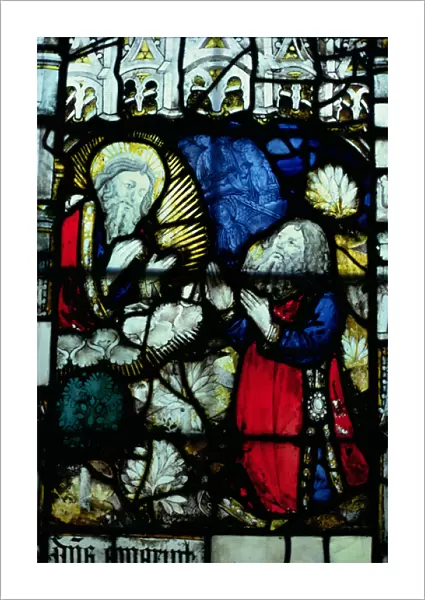 God the Father with Abraham (stained glass)