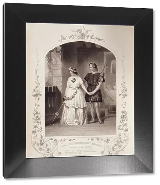 Miss Jenny Marston as Perdita and Mr F. Robinson as Florizel, Act IV Scene 3