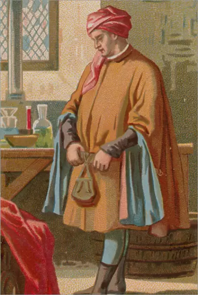 Jehan Gobelin, 15th Century French dyer (chromolitho)