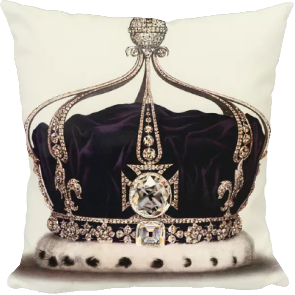 The State Crown of Queen Mary from the Crown Jewels of England, 1919 (colour litho)