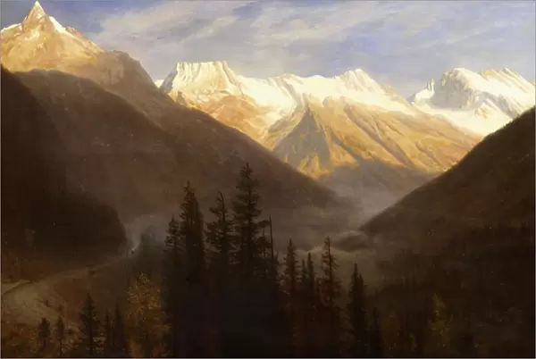 Sunrise from Glacier Station, c. 1890 (oil on canvas tacked over panel)