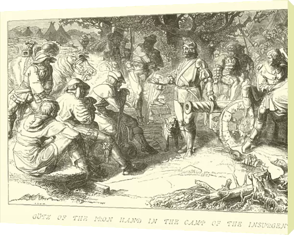 Gotz of the iron hand in the camp of the Insurgents (engraving)