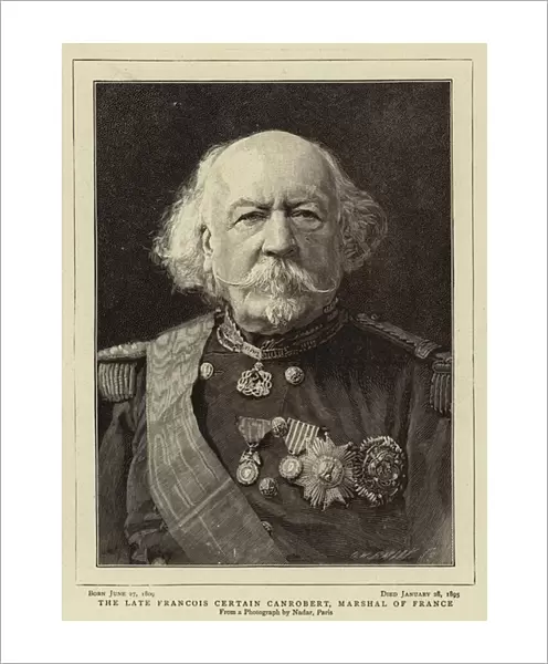 The Late Francois Certain Canrobert, Marshal of France (engraving)