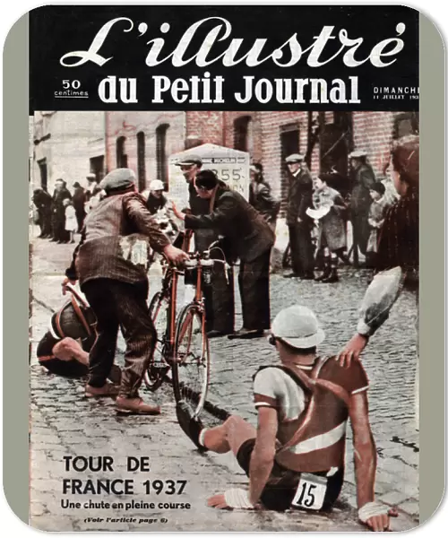 Two cyclists fell during the 1937 Tour de France. In 'L