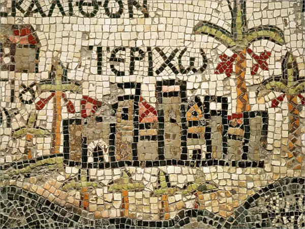 Detail of a map of Jericho (mosaic) (see also 86282)