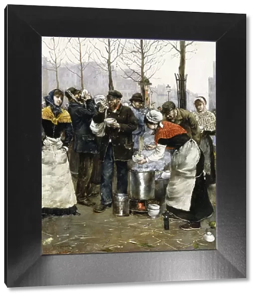 Soup for the Masses on a Winter Day, Paris, 1881 (oil on canvas)