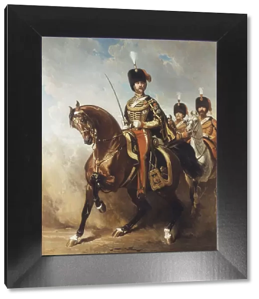 A Portrait of General Fleury on Horseback, (oil on canas)