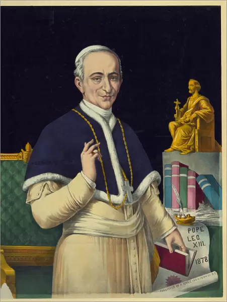 Pope Leo XIII, pub. 1878 (colour litho)