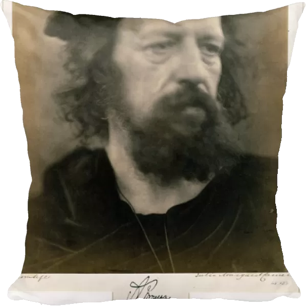 Portrait of Alfred, Lord Tennyson (b  /  w photo)