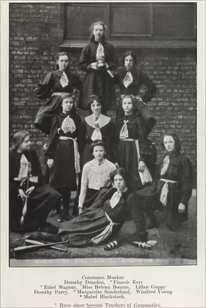 Gymnasium Group, 1902 (b  /  w photo)