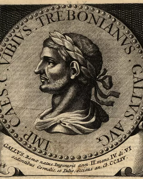 Portrait of Roman Emperor Trebonianus Gallus